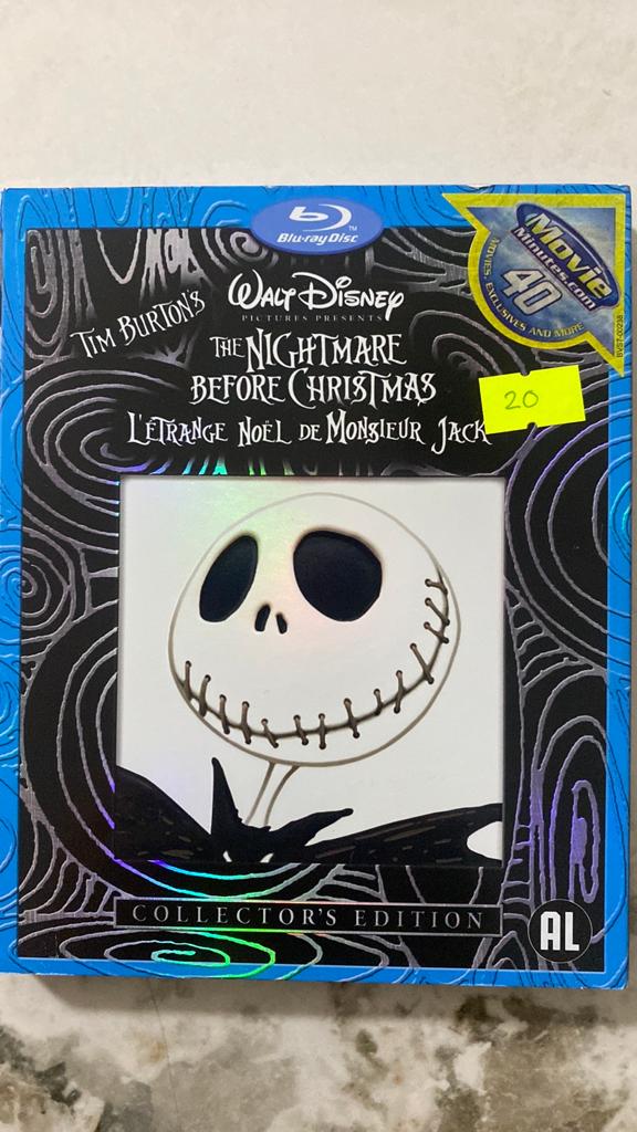 The nightmare before christmas blu ray NL versie, Ophalen of Verzenden, Zo goed als nieuw, Horror