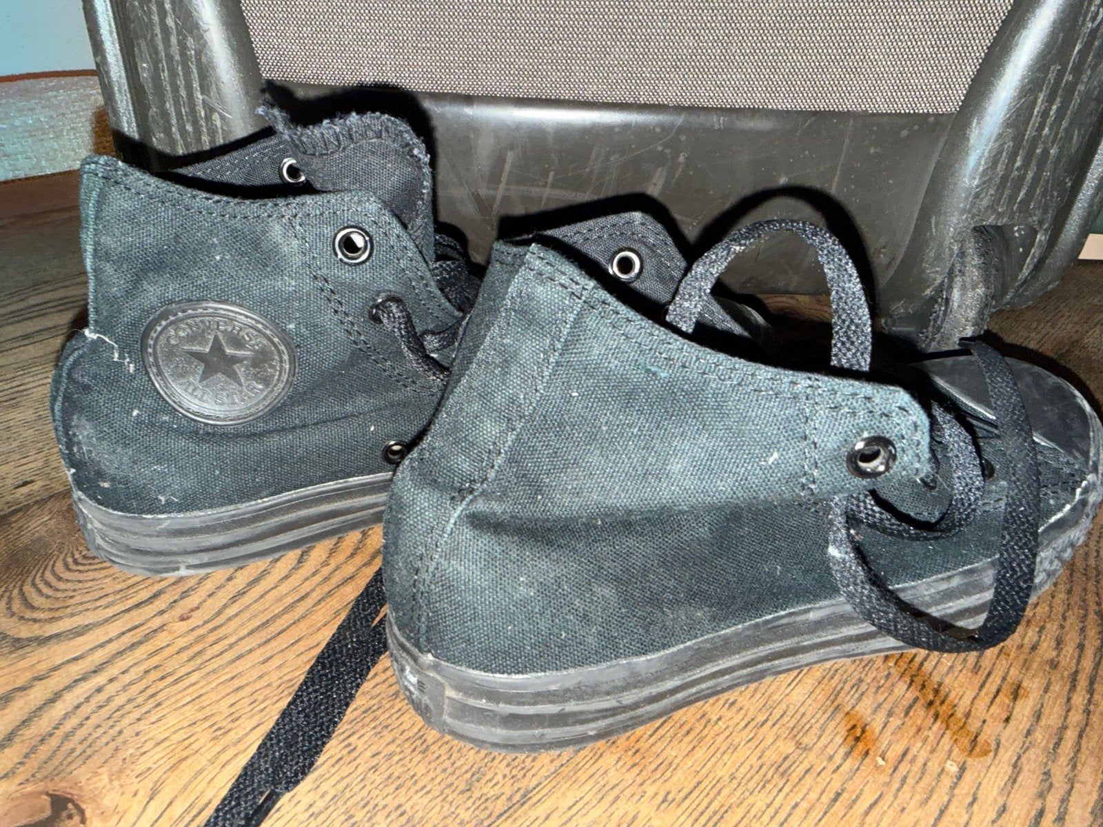 Zwarte Converse All Stars - Maat 35, Ophalen of Verzenden, Zo goed als nieuw, Jongen of Meisje, Schoenen