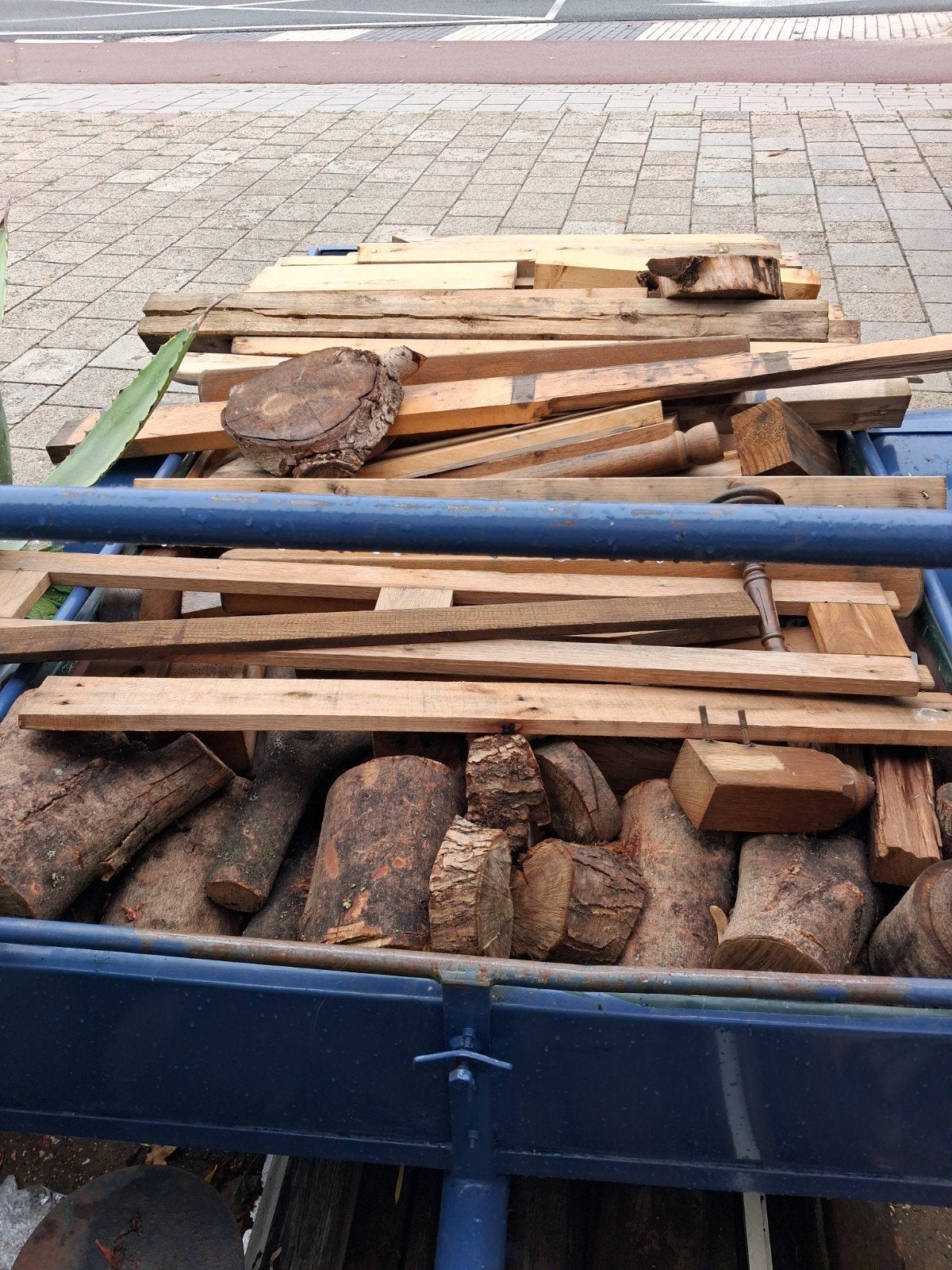 Brandhout  en kar vol  mag weg voor 25 euro alleen het hout, Minder dan 3 m³, Ophalen of Verzenden