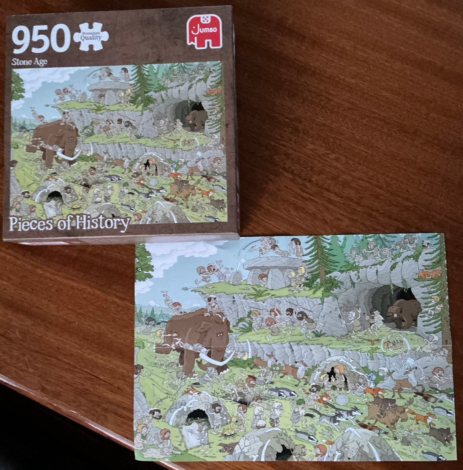 Puzzel pieces of history Stone age 950 stukjes, Ophalen of Verzenden, 500 t/m 1500 stukjes, Zo goed als nieuw, Legpuzzel