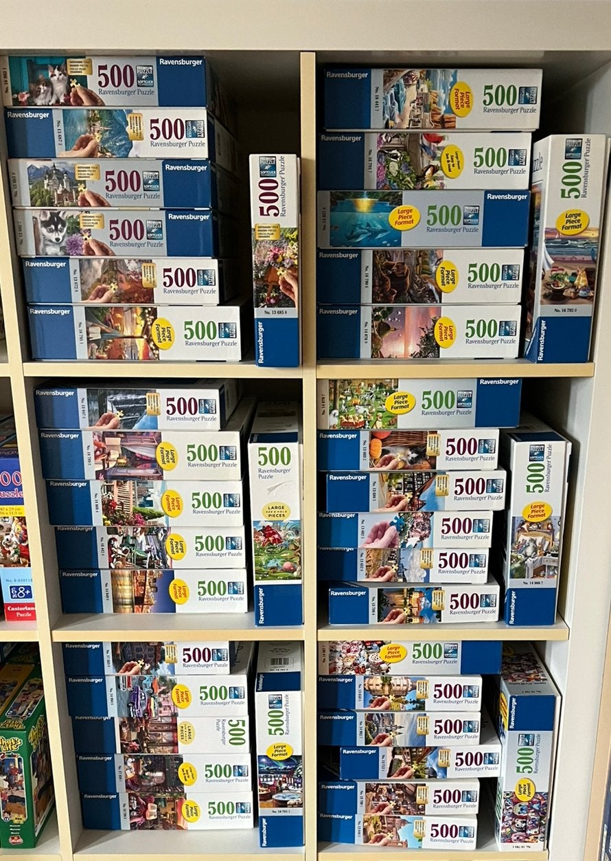 39 Ravensburger puzzels 500XL stukjes, Ophalen, 500 t/m 1500 stukjes, Zo goed als nieuw, Legpuzzel