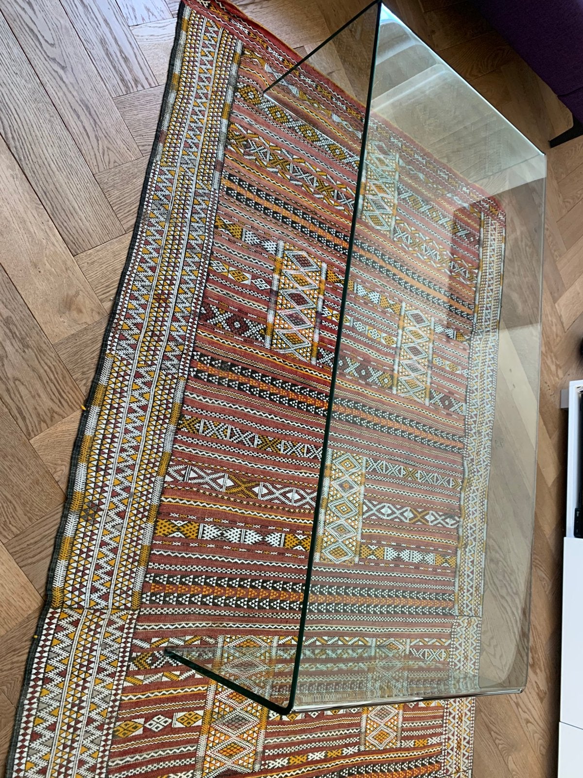 Glazen salontafel te koop!, Ophalen, Gebruikt