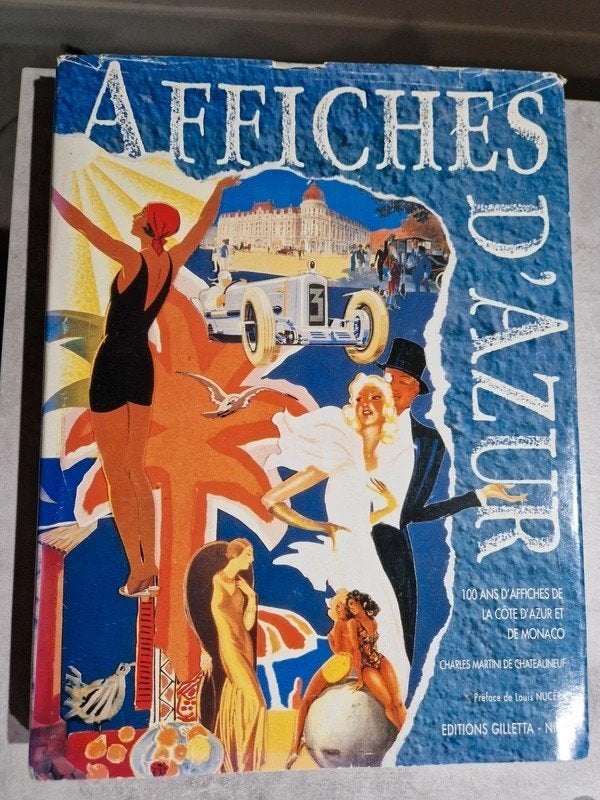 Affiches d’Azur 100 jaar vintage Côte d’Azur & Monaco, Ophalen of Verzenden, Gebruikt, A1 t/m A3, Film en Tv