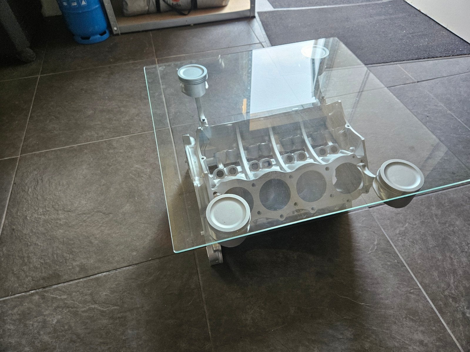 Motorblok tafel Rover V8, Ophalen, Rechthoekig, 50 tot 100 cm