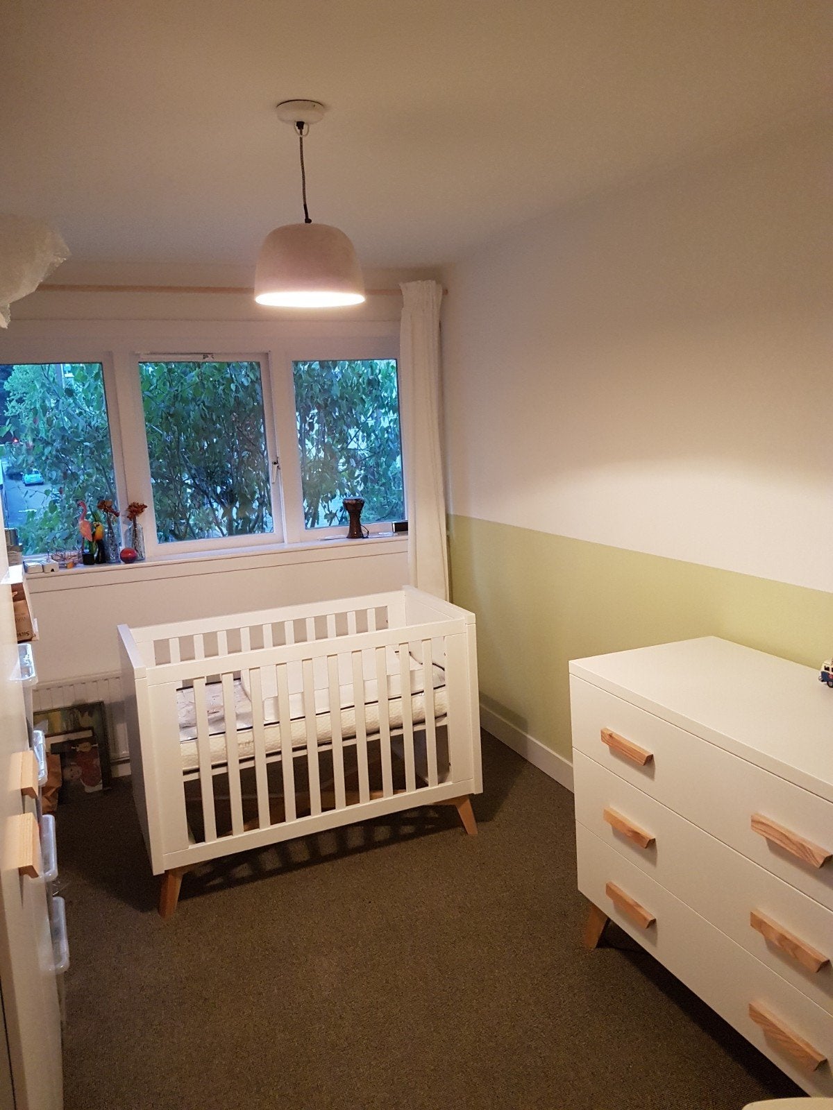 TWF Babykamer Set: Ledikant, Commode, Kast (incl. matras), Kinderen en Baby's, Kinderkamer | Complete kinderkamers, Ophalen, Zo goed als nieuw