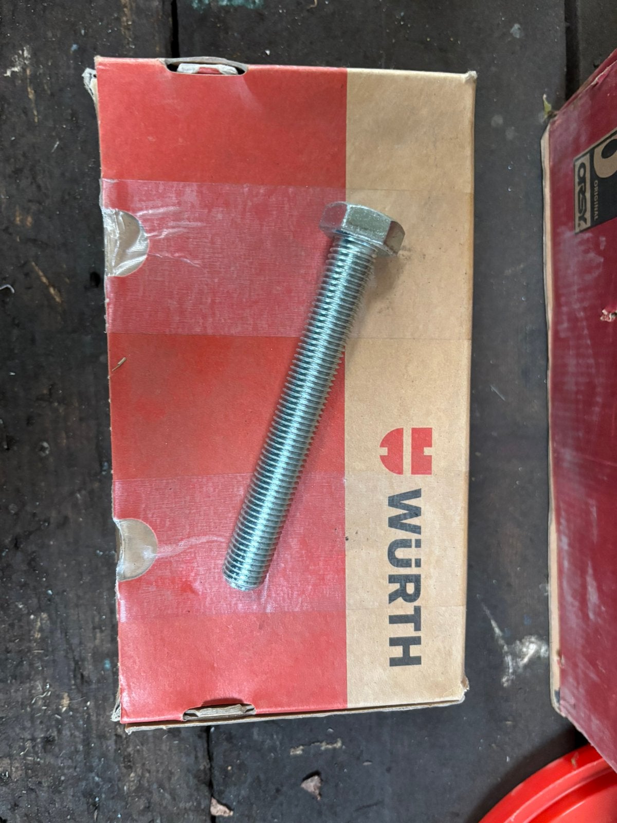 75 stuks M16 zeskant moeren en bouten, verzinkt Würth, Ophalen of Verzenden, Nieuw, 50 tot 100 mm, Bouten of Moeren