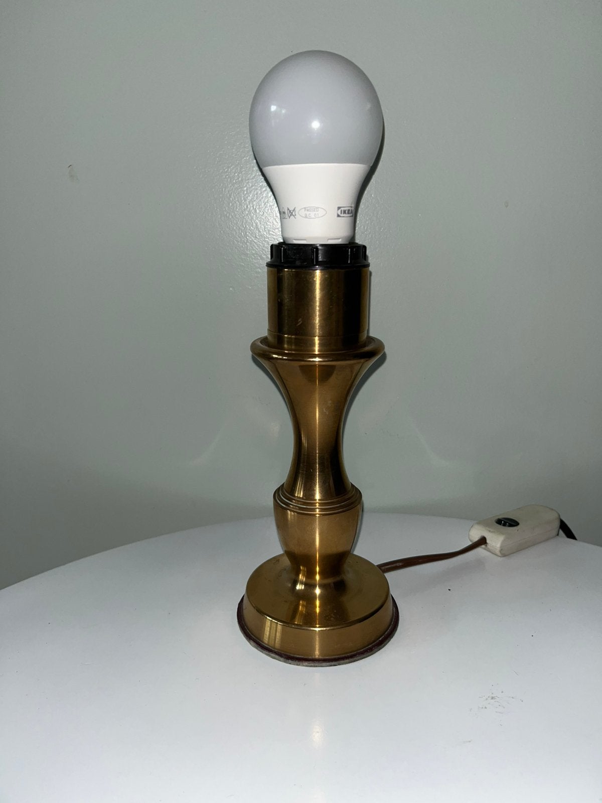 Vintage Messing Tafellamp - Klassiek Design, Ophalen of Verzenden, Gebruikt, Metaal, Minder dan 50 cm