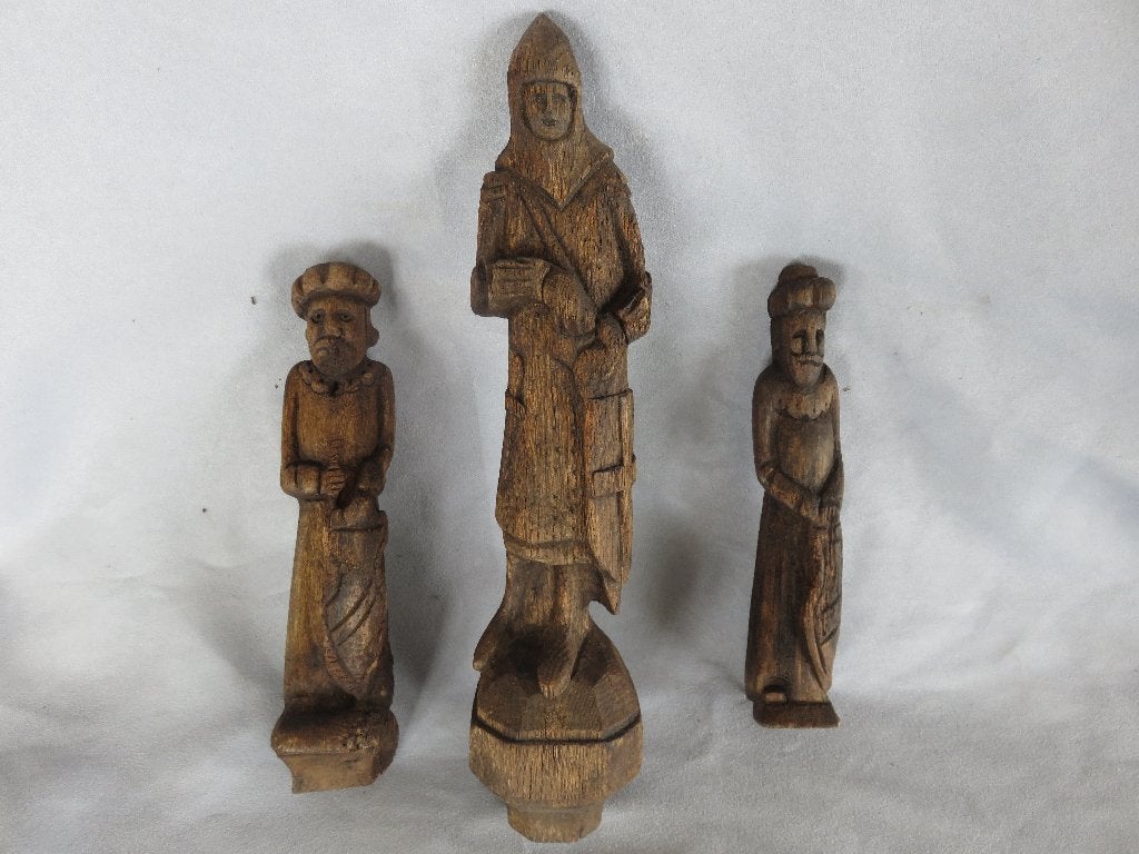 Hout snijwerken van historische beelden - 19e - 20e eeuw, Antiek en Kunst, Ophalen of Verzenden