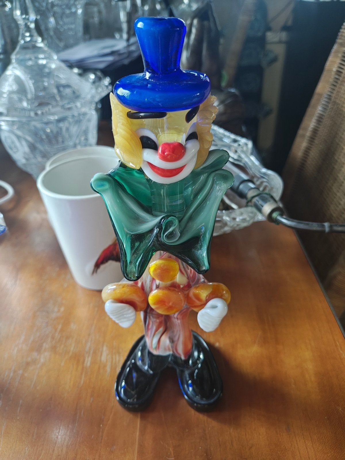 Murano Glazen Clown Figuur - Handgemaakt Kunstobject, Antiek en Kunst, Antiek | Glas en Kristal, Ophalen of Verzenden