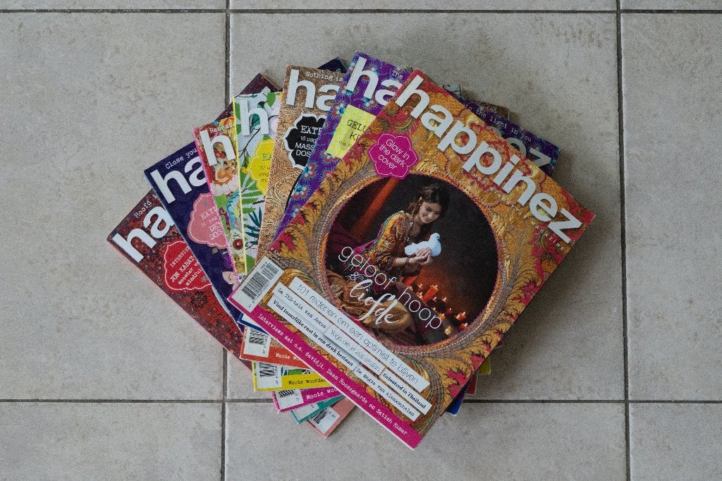 Happinez Tijdschriften 2014 – Nummers 1 t/m 8, Ophalen of Verzenden, Zo goed als nieuw, Lichaam en Geest