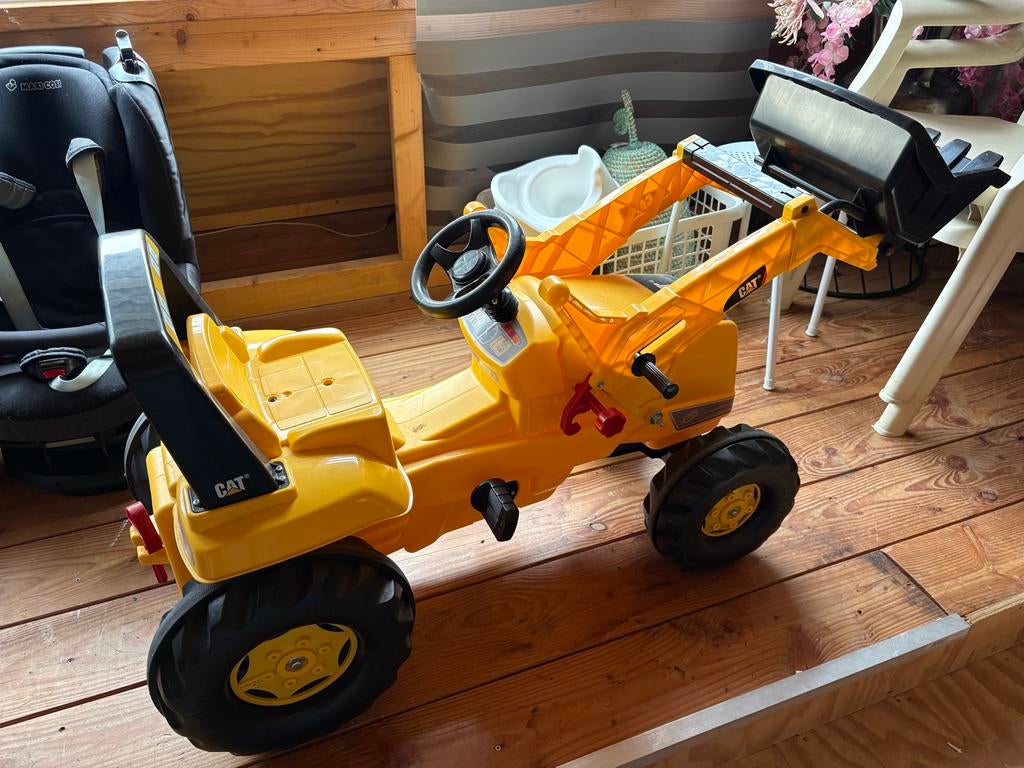 CAT Traptractor met Graafarm - Geel, Ophalen of Verzenden, Gebruikt