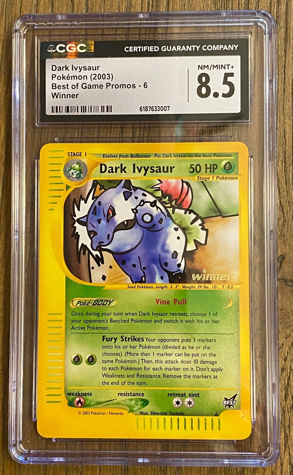 Graded Dark Ivysaur Winner CGC8.5, Ophalen of Verzenden, Nieuw, Losse kaart