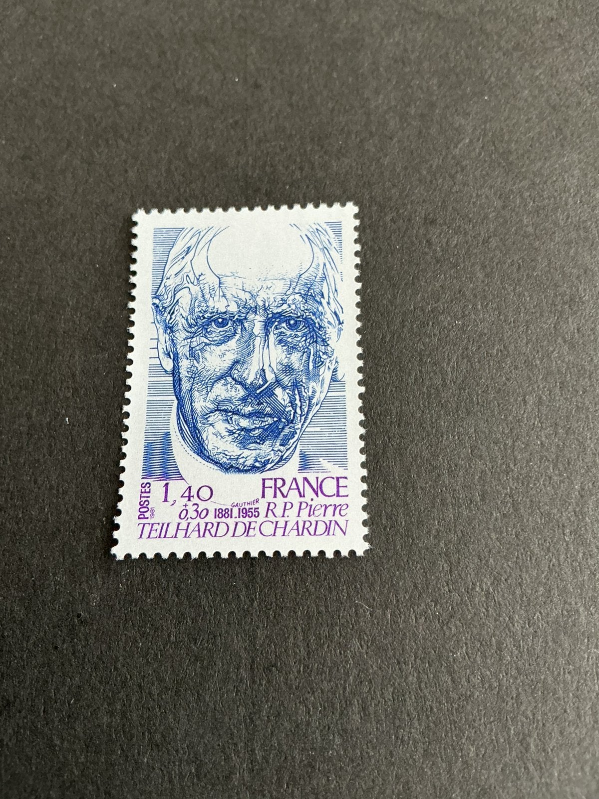 Frankrijk 1981;  R.P. Pierre Teilhard de Chardin, Verzenden, Postfris