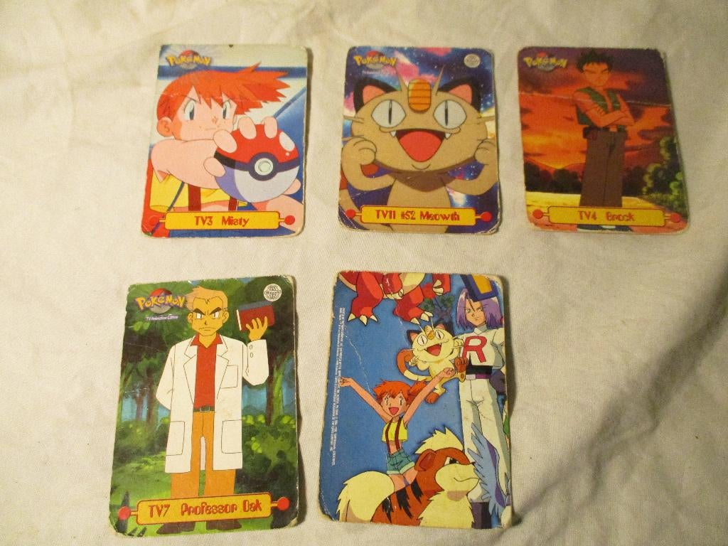 5x oude Pokemon kaartjes, Ophalen of Verzenden