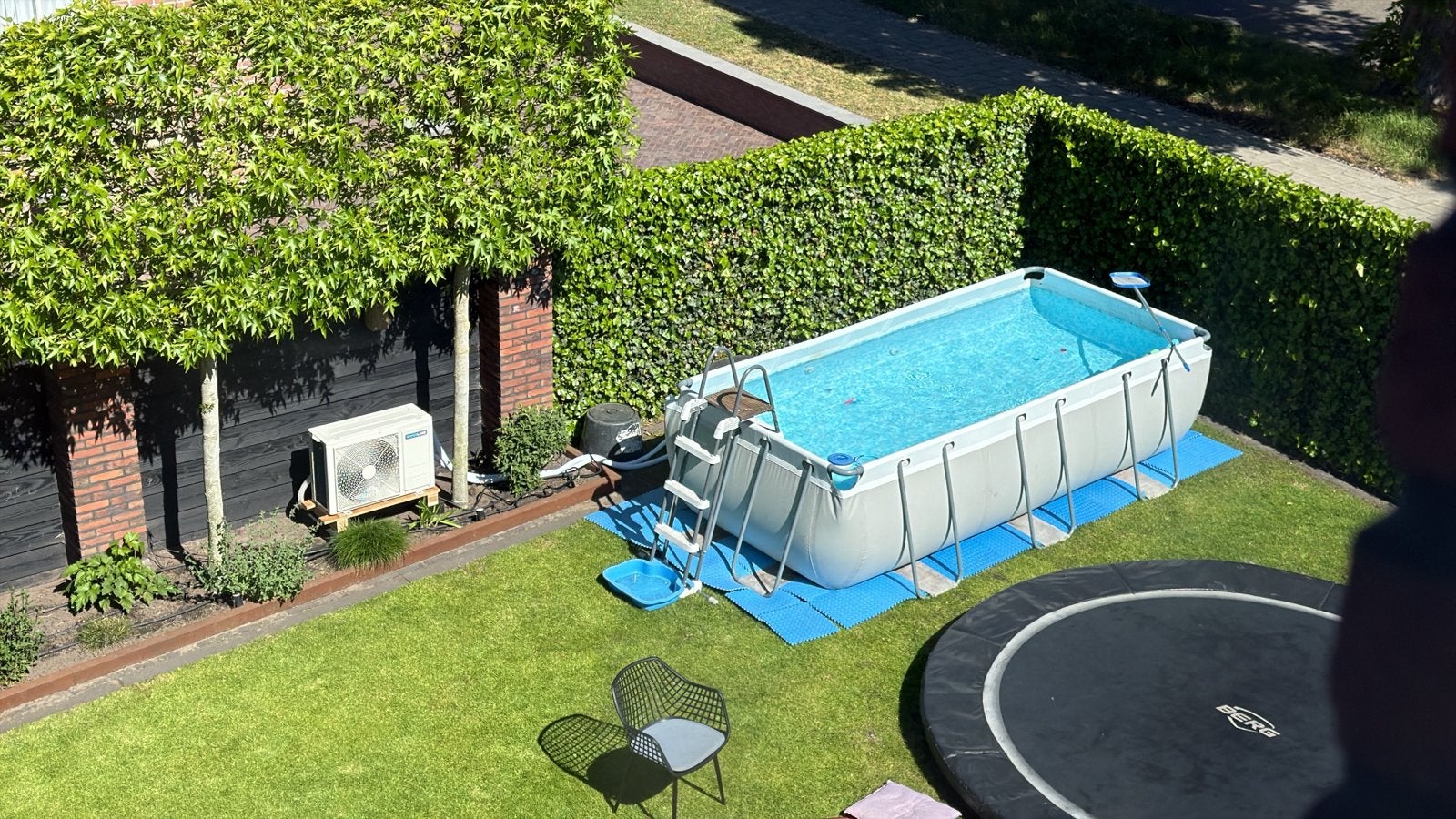 Zwembad 2x4 met warmtepomp en zandfilterpomp, Ophalen, 200 tot 300 cm, 80 tot 120 cm, Zo goed als nieuw