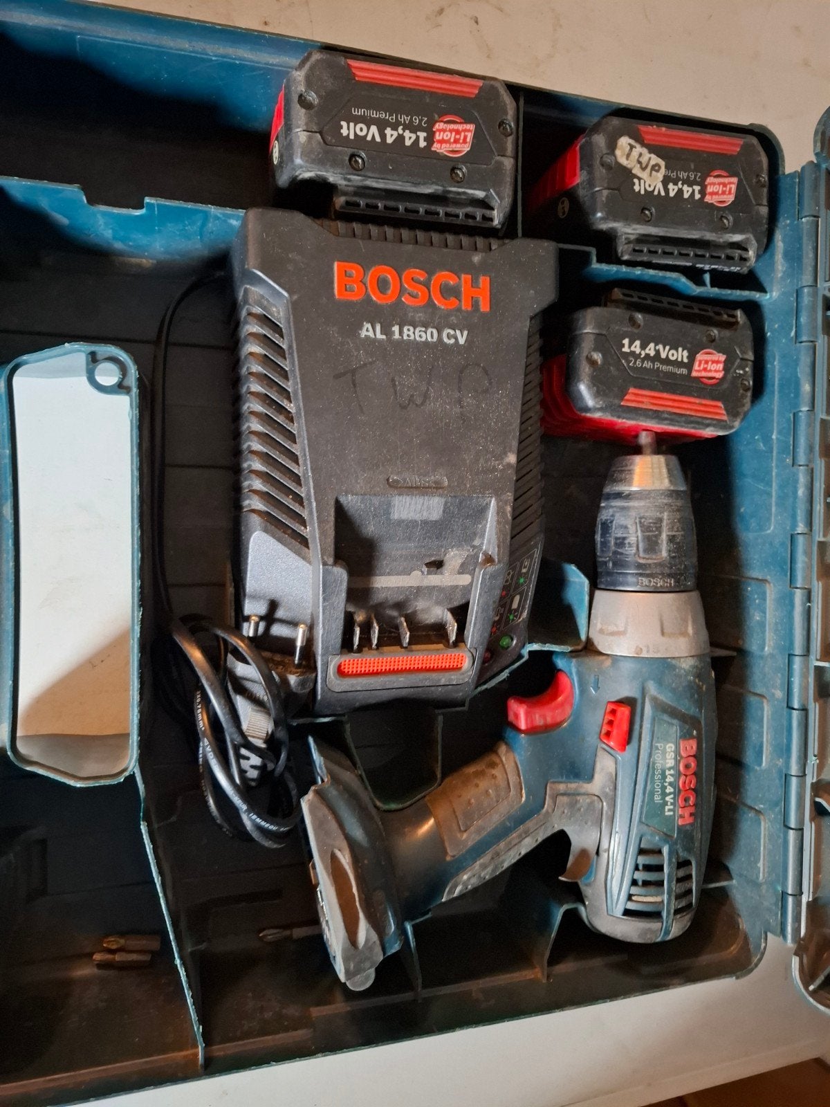 Bosch GSR 14,4 V-LI Professional Boor- en Schroefmachine, Gebruikt, Variabele snelheid, Ophalen of Verzenden, Boor- en Schroefmachine