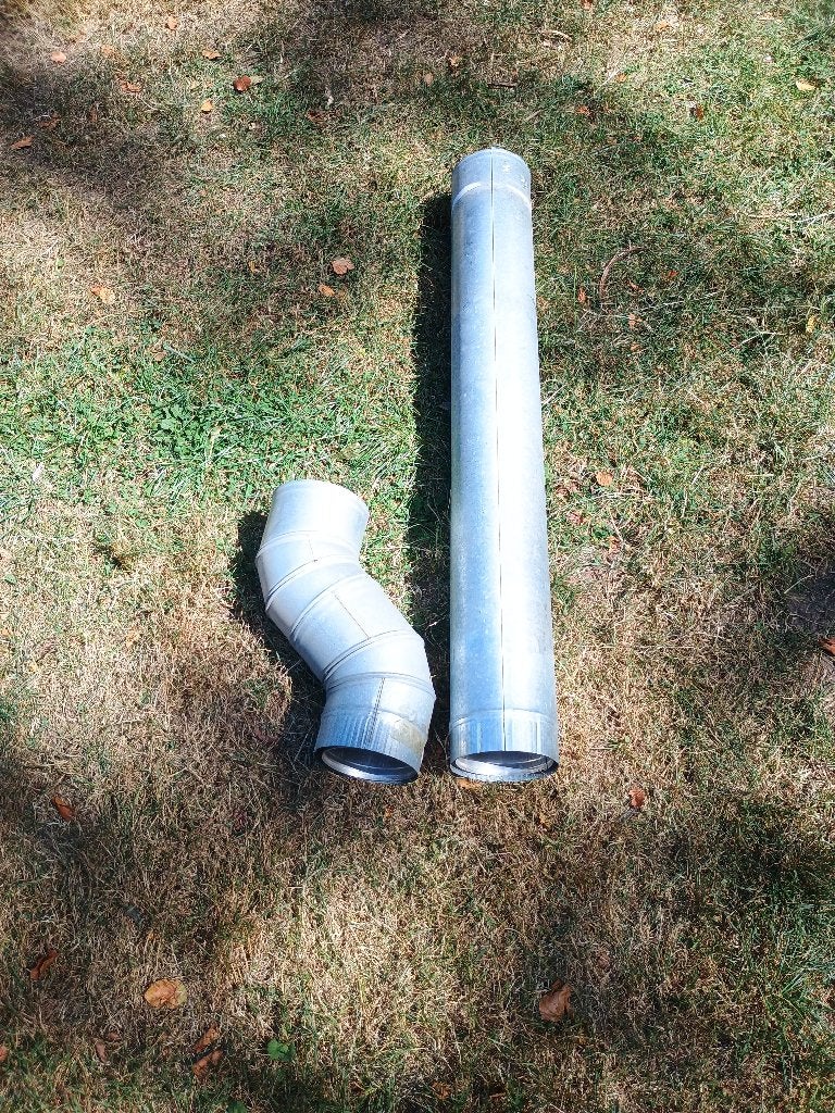 Gas rookgasafvoer, Ophalen, Zo goed als nieuw, Rvs, Minder dan 2 meter