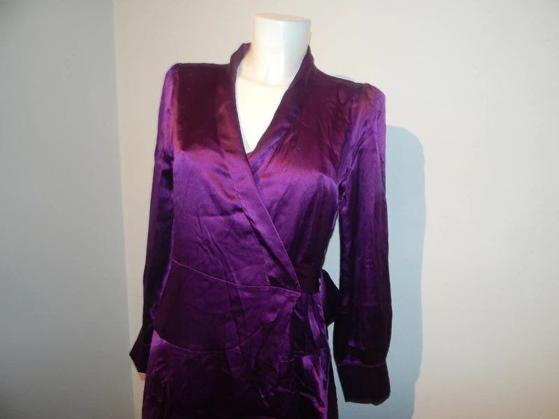 Dream Catcher Dreamcatcher zijde wrapdress paars M, Maat 38/40 (M), Verzenden, Paars, Zo goed als nieuw
