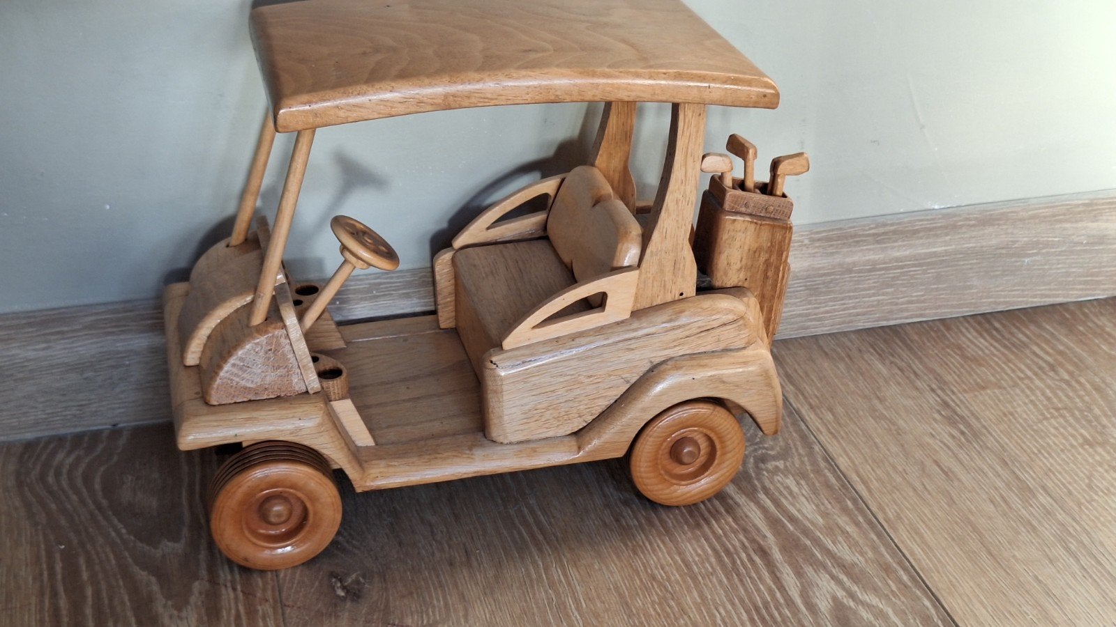 Houten golfcar golf caddy hout, Ophalen of Verzenden, Zo goed als nieuw, Overige typen, Overige merken