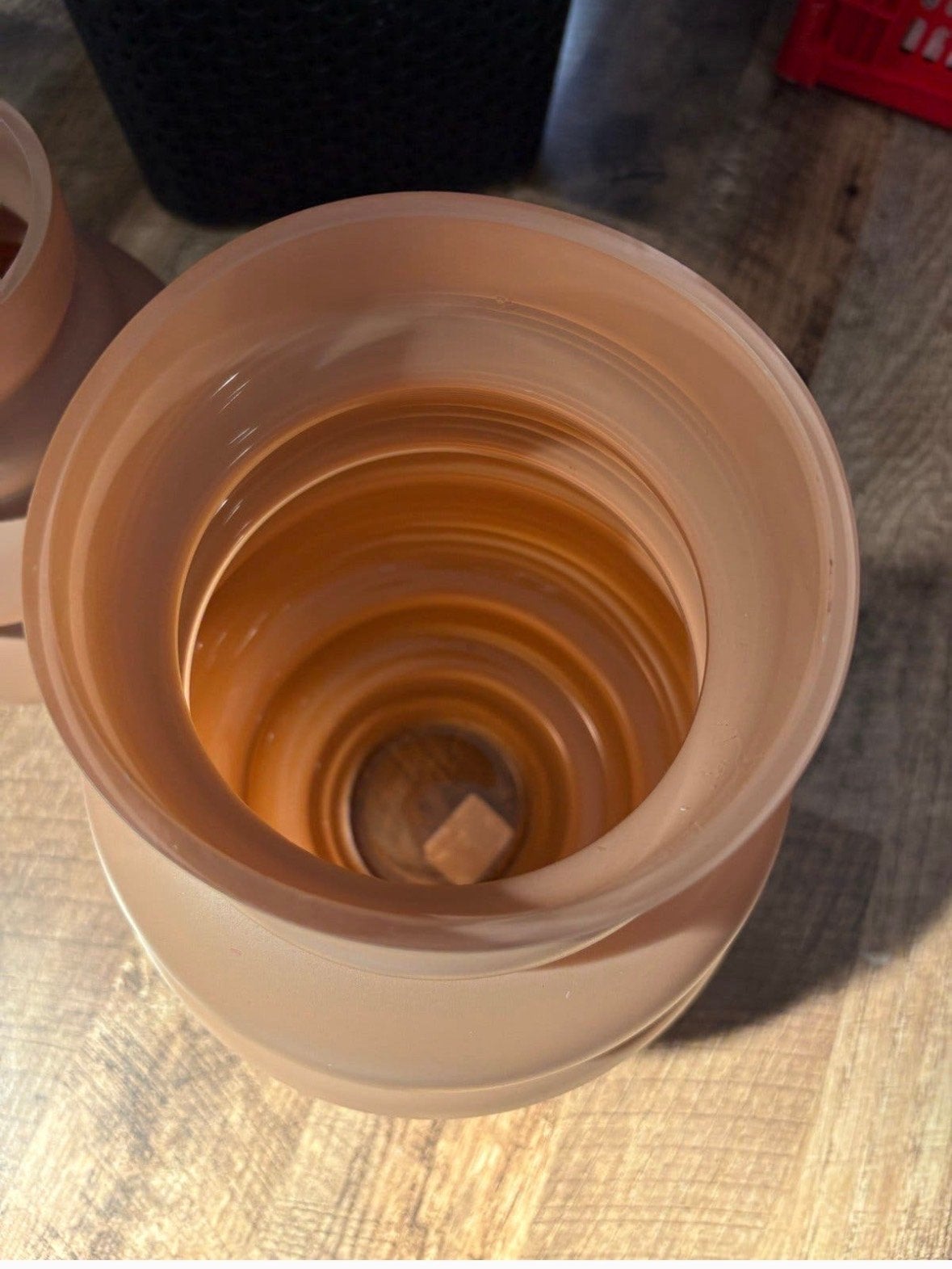 Set van 2 terracotta vazen, mat afgewerkt, Oranje, Ophalen of Verzenden, Zo goed als nieuw, Steen/keramiek