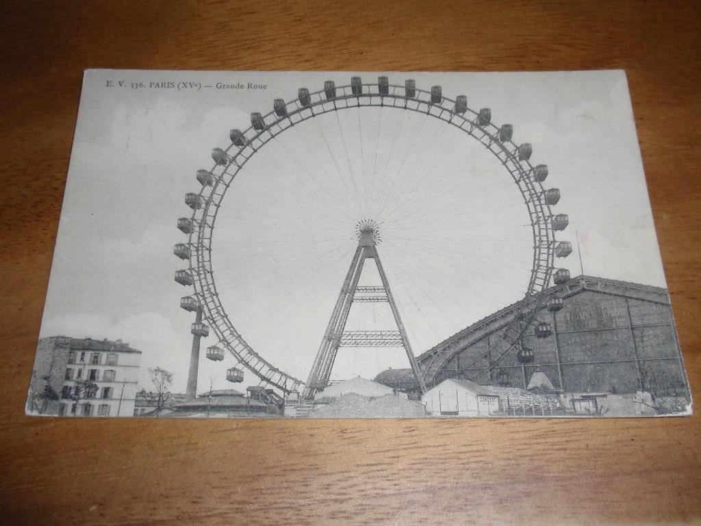 Reuzenrad Attractie Parijs Frankrijk Paris, Verzamelen, Verzenden, Voor 1920, Gelopen, Frankrijk