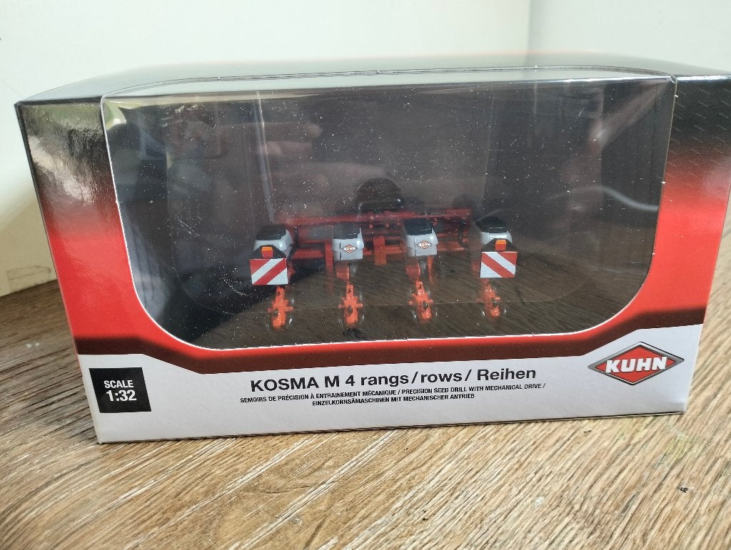 Te koop Replicagri Kuhn KosmaM Grijs 4 rijigemaiszaaimachine, Hobby en Vrije tijd, Modelauto's | 1:32, Ophalen of Verzenden, Nieuw