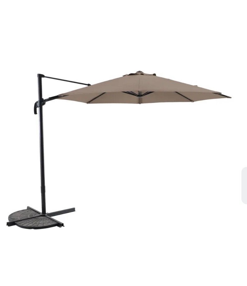Zweefparasol 300 cm Beige - Kantelbaar en Verstelbaar, Tuin en Terras, Ophalen, Kantelbaar, Nieuw, 2 tot 3 meter