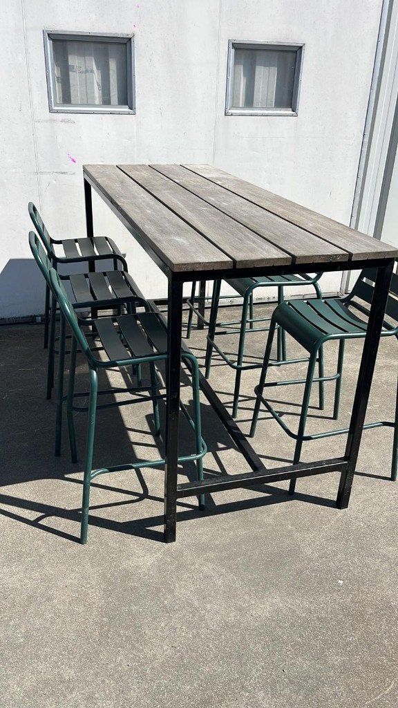 1 horeca sets restaurant terras sta tafel outdoor en krukken, Ophalen, Zo goed als nieuw