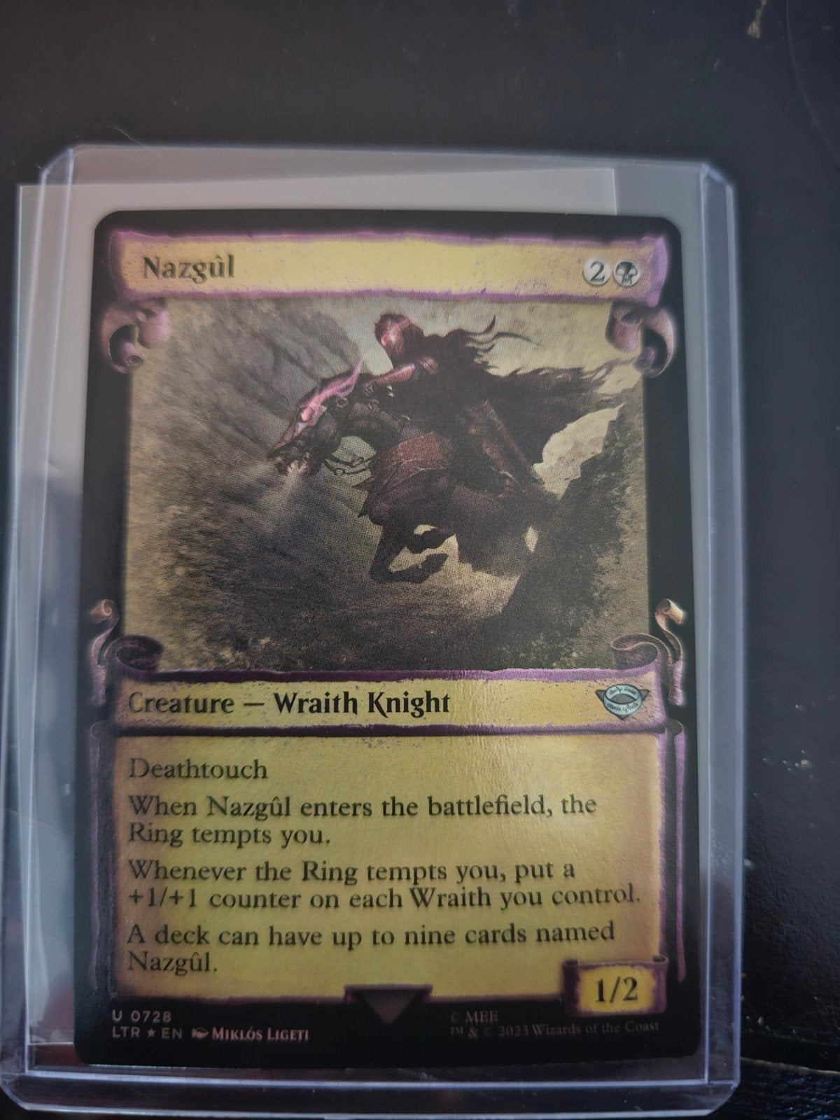 Nazgul 0728 Silver foil, Hobby en Vrije tijd, Verzamelkaartspellen | Magic the Gathering, Ophalen, Zo goed als nieuw, Foil