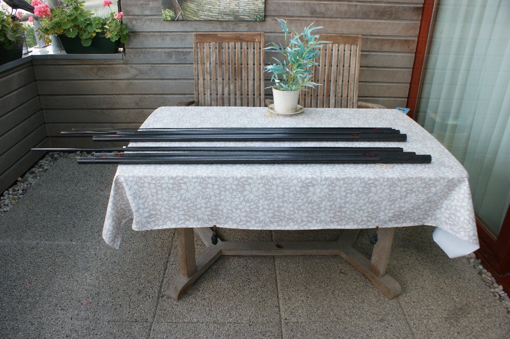 2 keer topset rood ( power )  per set € 70--, Ophalen of Verzenden, Zo goed als nieuw, Vaste hengel