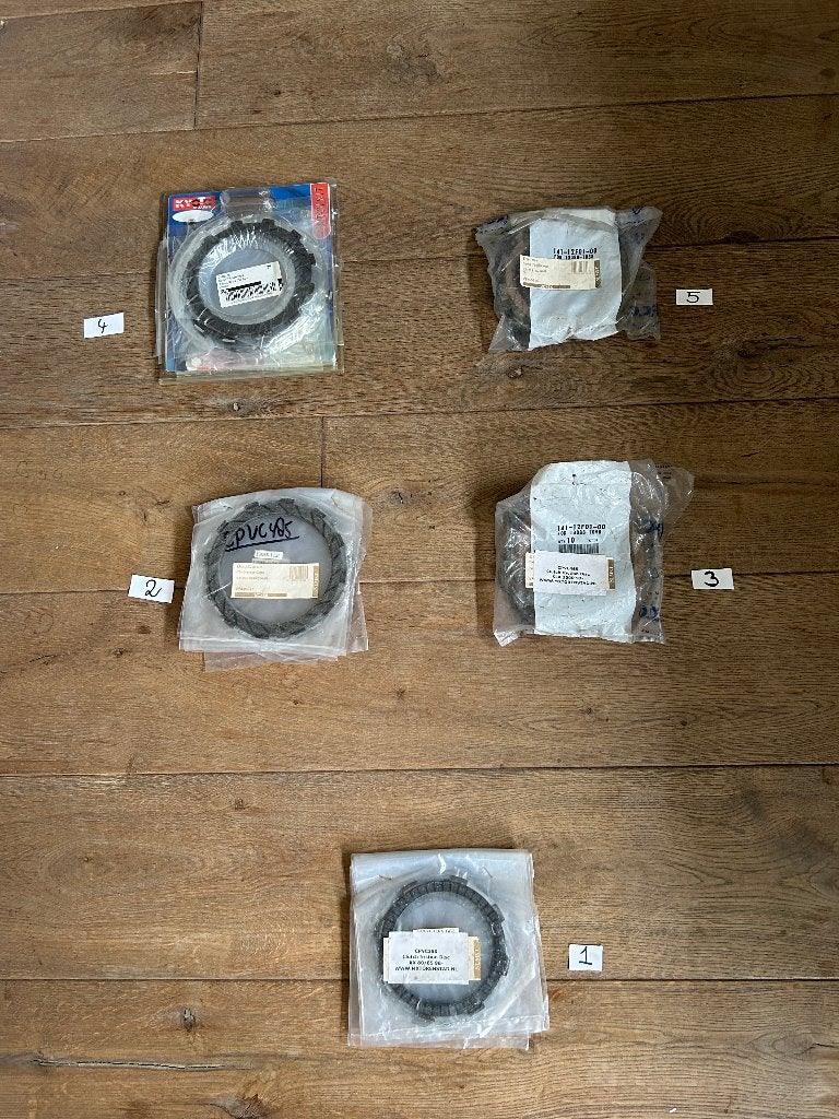 Koppelingsplaten (gevoerd) KX / KLX / KDX / KXF / RMZ, Motoren, Ophalen of Verzenden