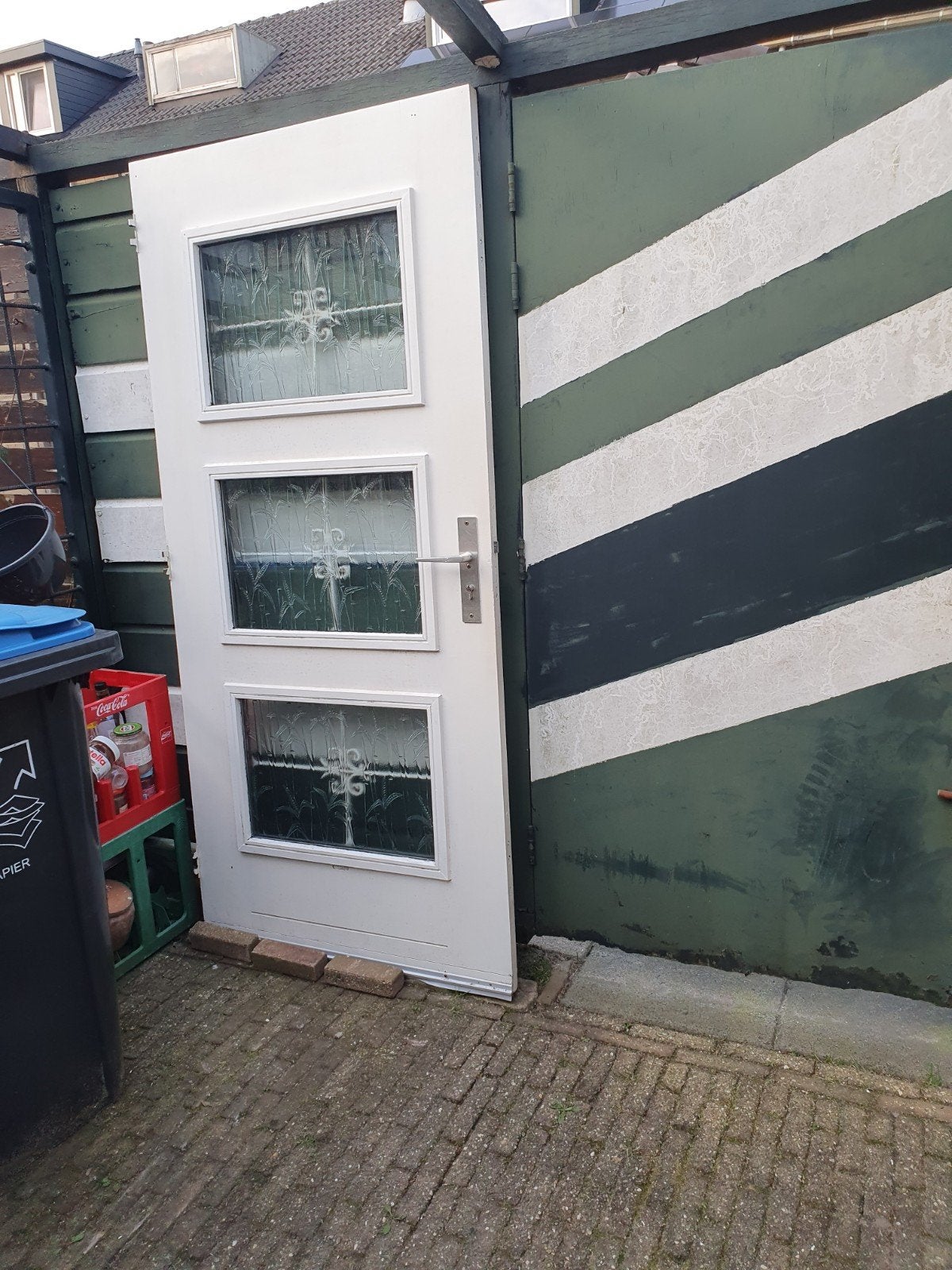 Norhtgo hardhouten voordeur met thermopane en smeedijzer, Ophalen of Verzenden