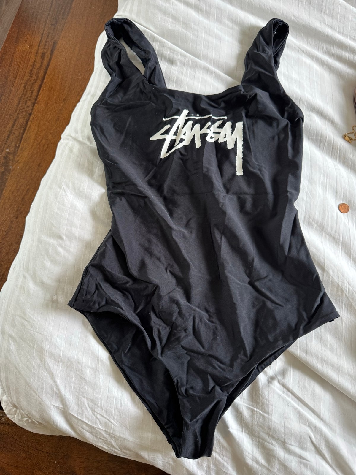 Stussy en Levi's badpakken/bodysuits, Verzenden, Gedragen, Zwart, Badpak