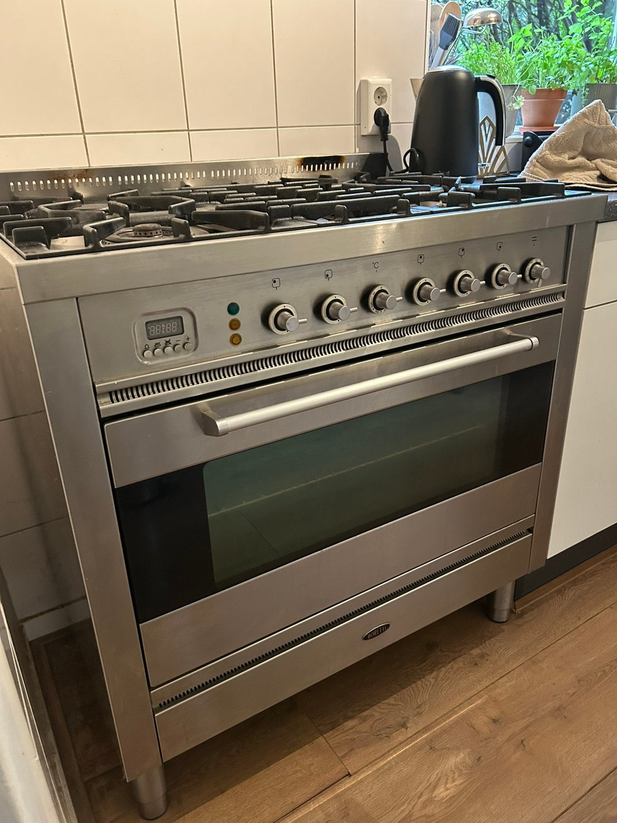 Boretti gasfornuis 90 cm, Ophalen, 60 cm of meer, Gas, Niet werkend