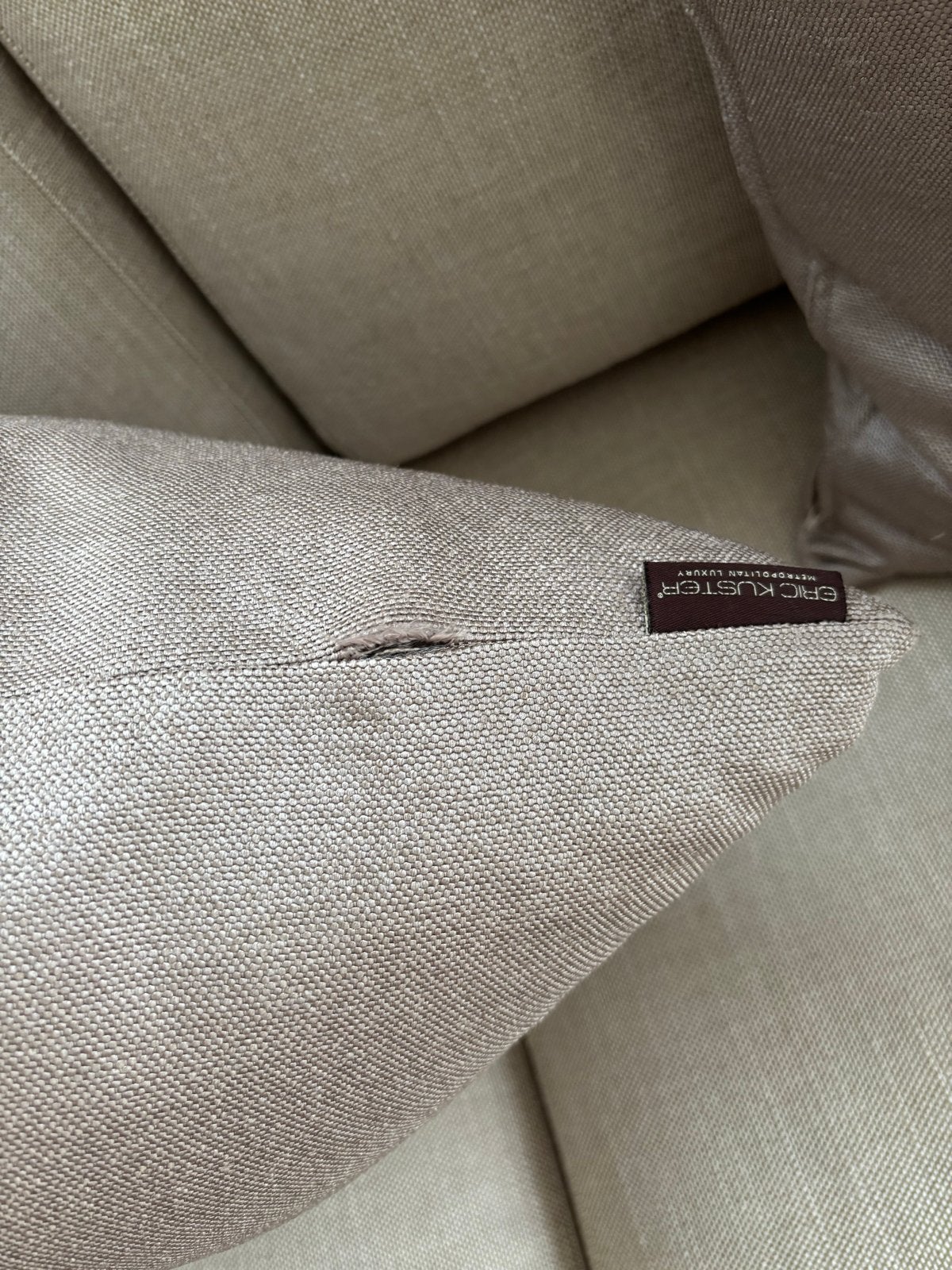 Luxe sierkussens van Eric Kuster en Zinc - Zo goed als nieuw, Overige merken, Beige, Vierkant, Zo goed als nieuw
