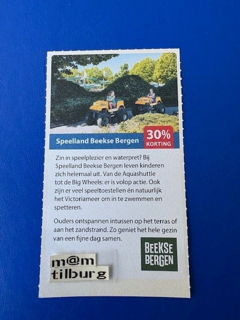 Speelland Beekse Bergen 30% korting tot 1-7-2027, Drie personen of meer, Kortingsbon, Overige typen
