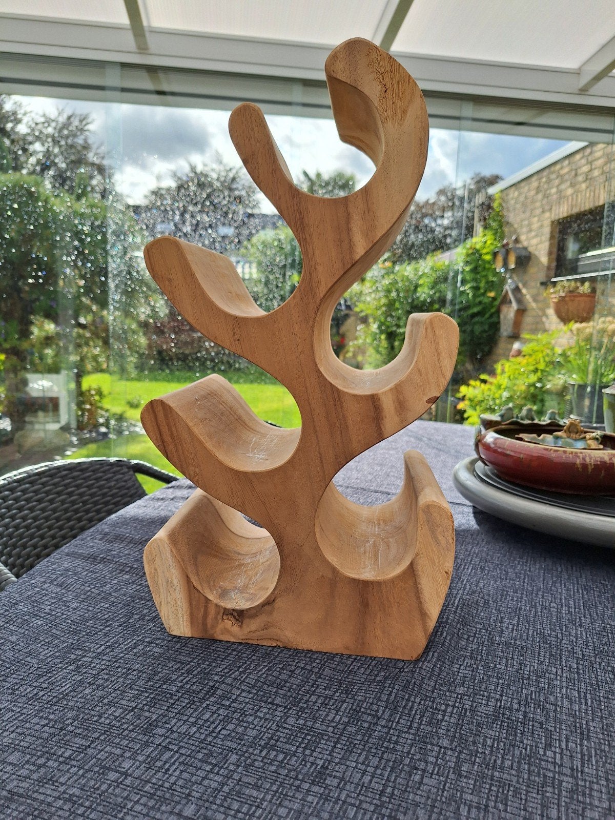 houten wijnrek, Ophalen