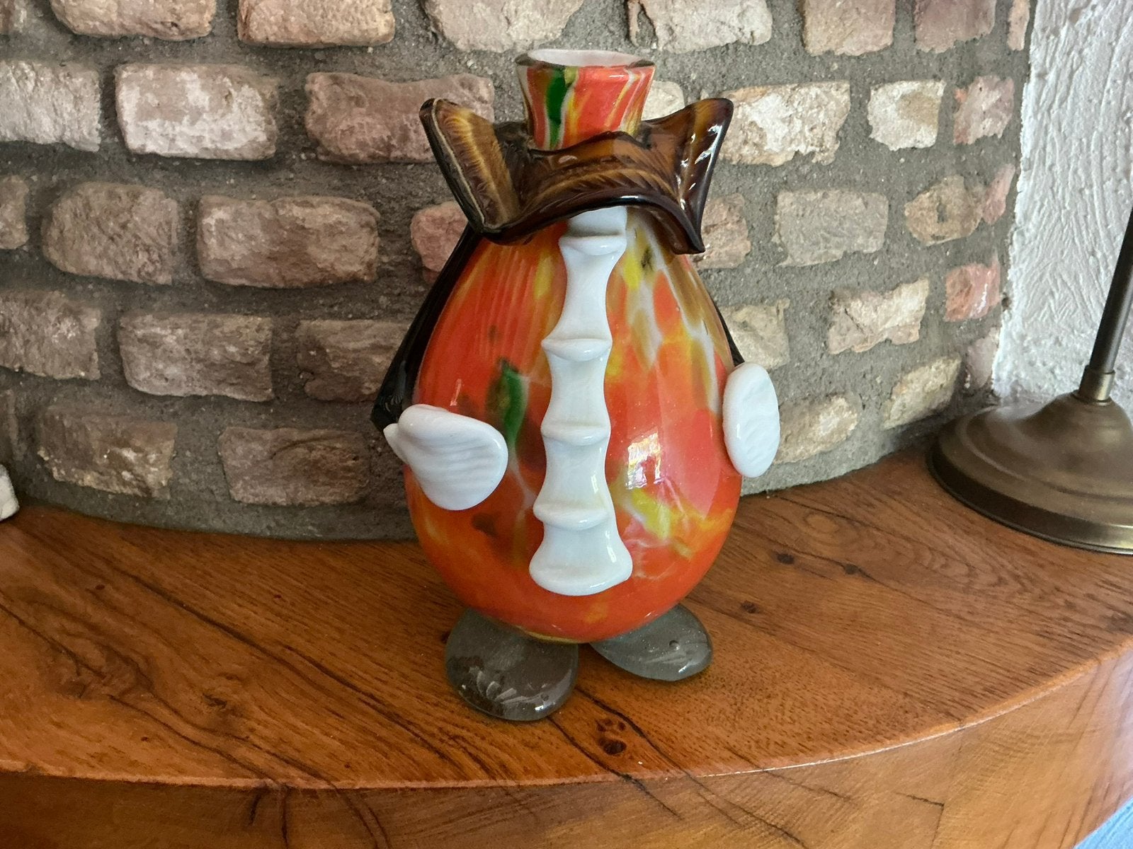 Merano kunstglazen fles of clown, Ophalen of Verzenden