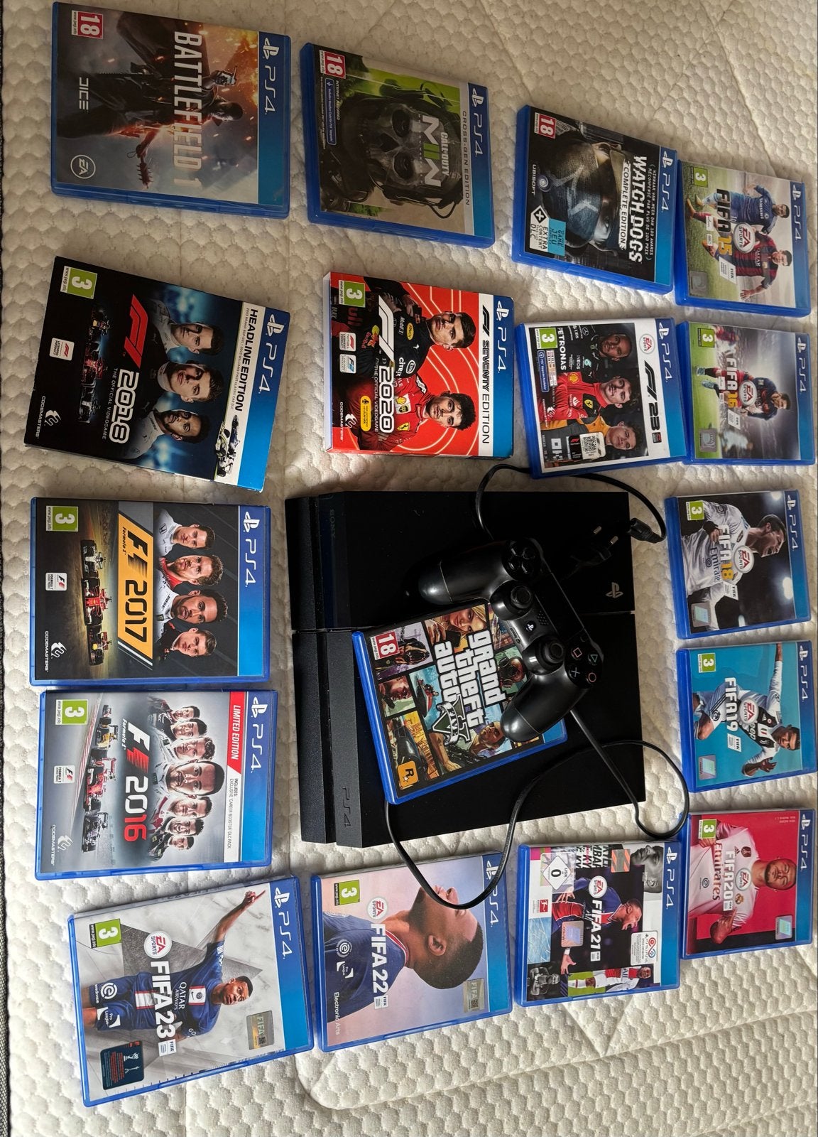 PlayStation 4 (PS4) met controller en games, Spelcomputers en Games, Verzenden, Met 1 controller, Original, 500 GB