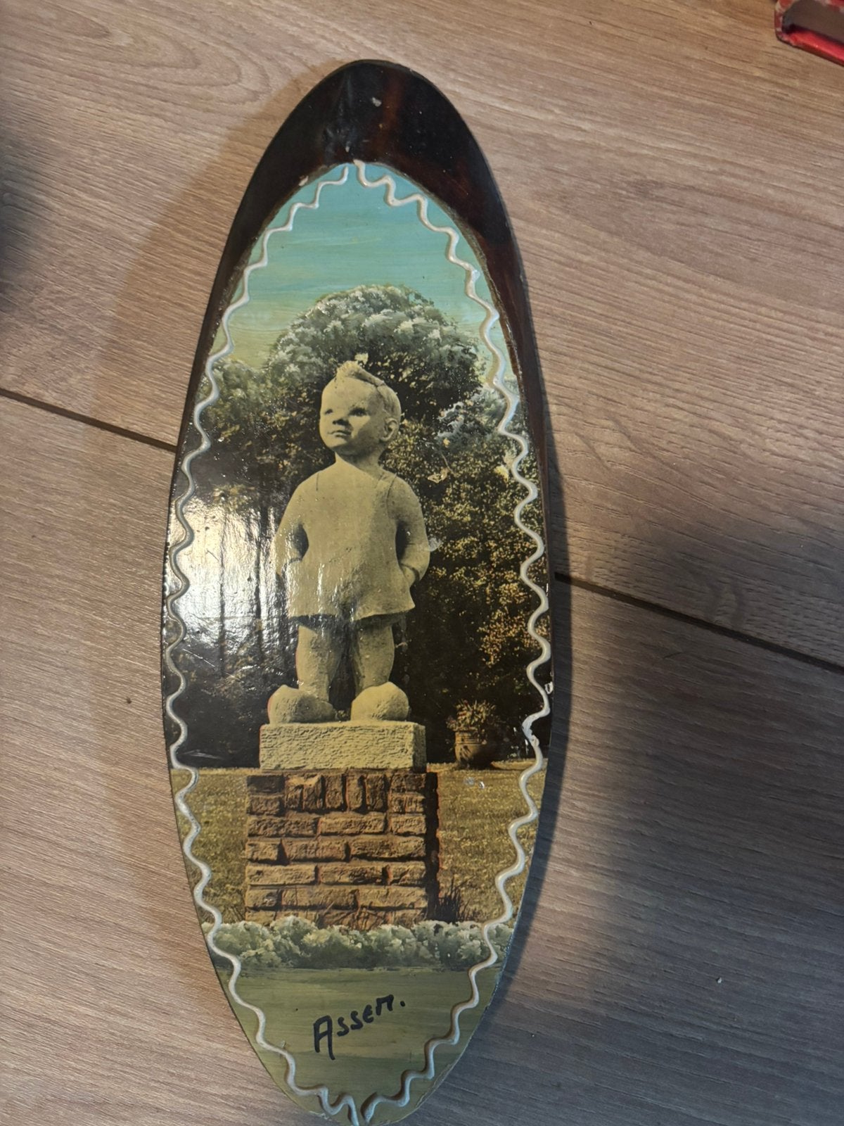 Houten schilderijtje, Ophalen of Verzenden