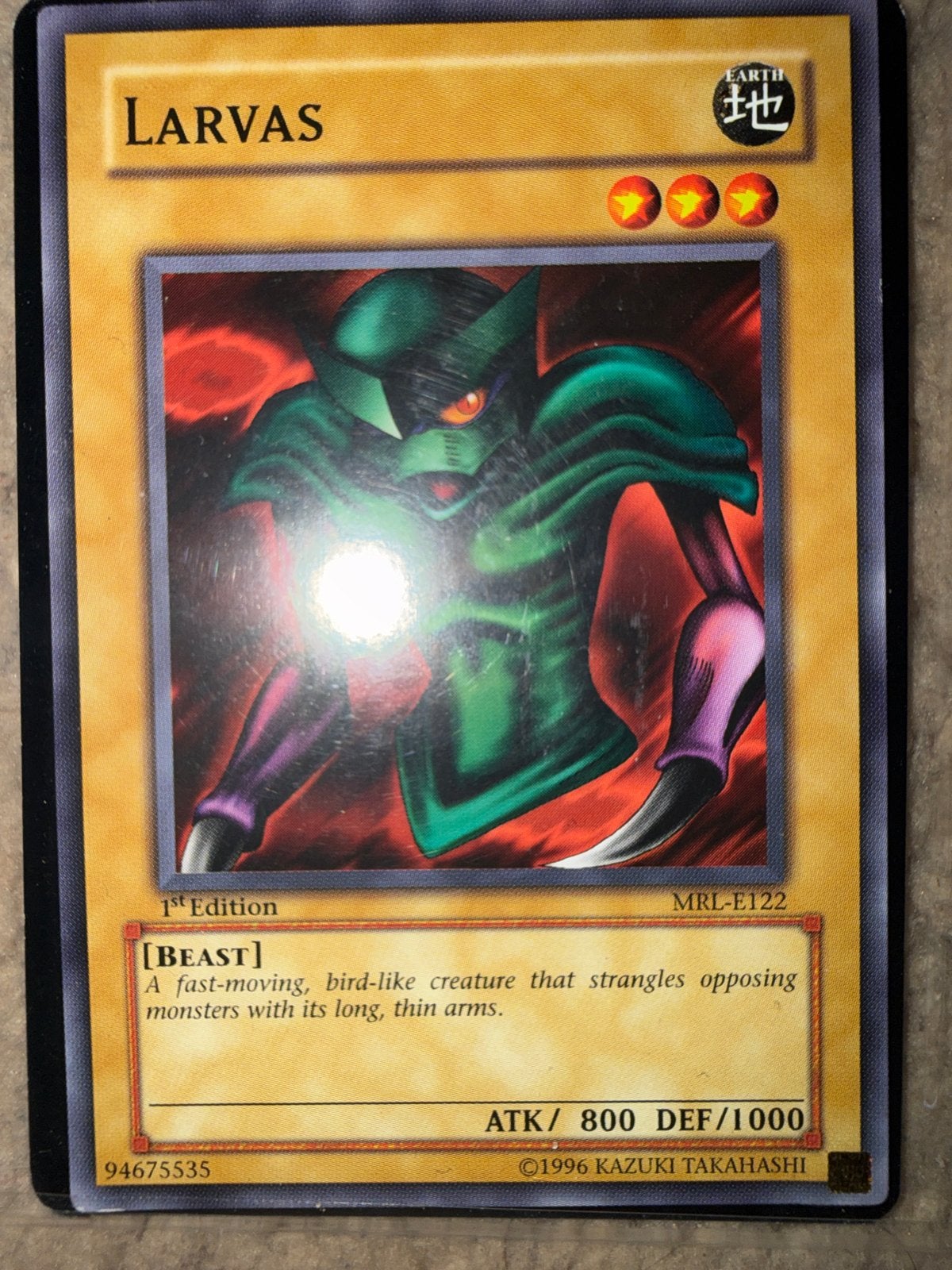 Yu-Gi-Oh! Larvas MRL-E122 1st Edition Kaart, Hobby en Vrije tijd, Verzamelkaartspellen | Magic the Gathering, Ophalen of Verzenden