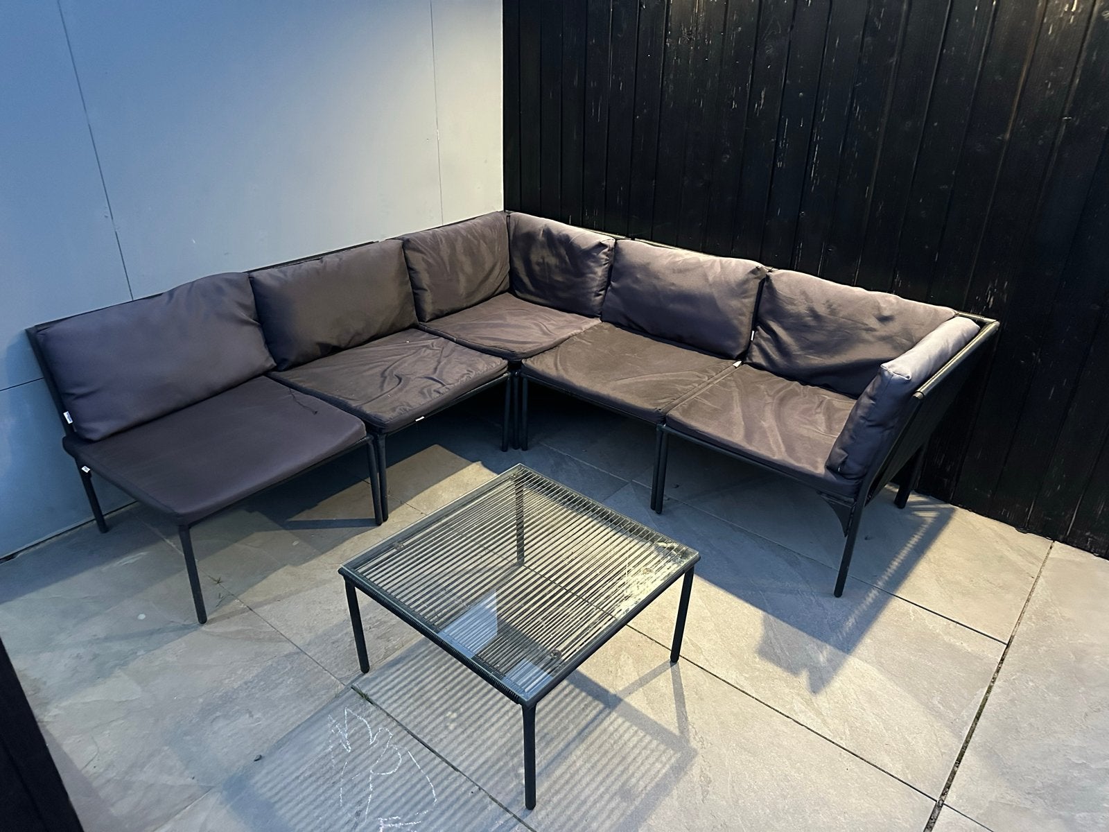 Loungeset | 204 x 192 x 60 cm, Ophalen, Gebruikt, Loungeset, Bank