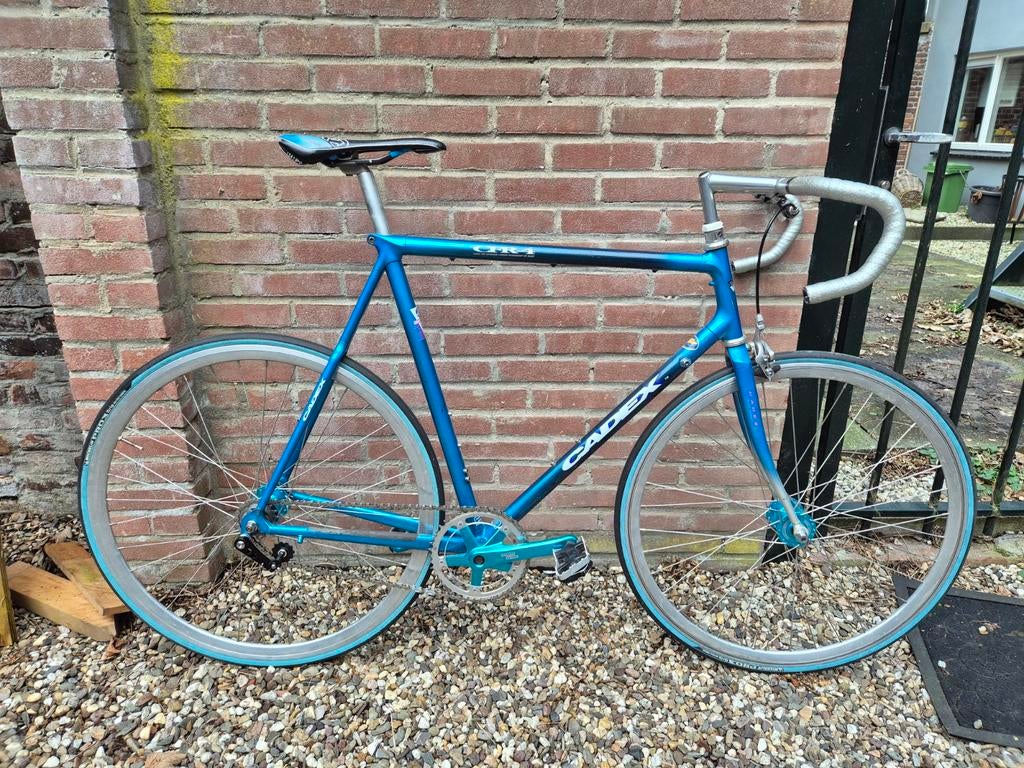 Blauwe sportfiets carbon 61 cm frame, Fietsen en Brommers, Fietsen | Heren | Herenfietsen, 61 tot 65 cm, Ophalen, Zo goed als nieuw