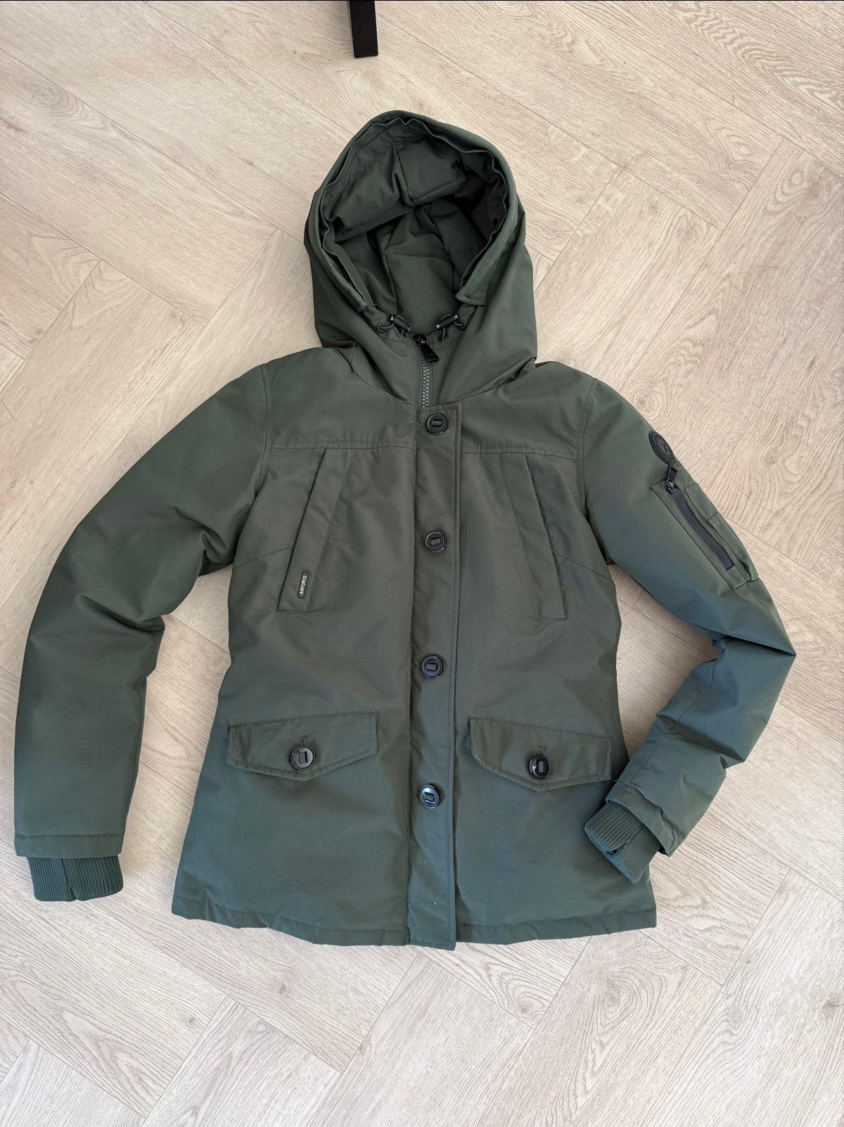 Airforce winterjas dames - Groen - Maat S, Ophalen of Verzenden, Zo goed als nieuw, Maat 36 (S), Groen