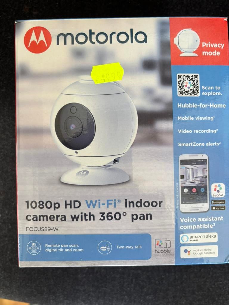 Motorola babyfoon /indoor camera met infrarood, draaifunctie, Kinderen en Baby's, Babyfoons, Ophalen of Verzenden, Zo goed als nieuw