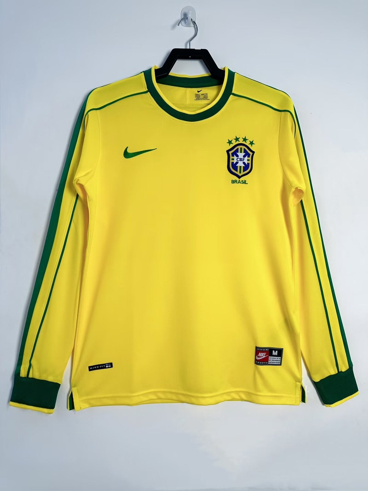 Nike Brazilië  Long Sleeve Voetbalshirt  NAAM + NUMMER, Ophalen of Verzenden, Zo goed als nieuw, Shirt