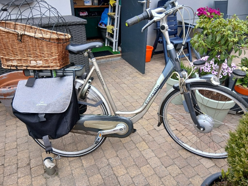 Gazelle Orange Xtra Innergy T8 platinabeige / meta, Ophalen, Minder dan 30 km per accu, Gebruikt, 51 tot 55 cm