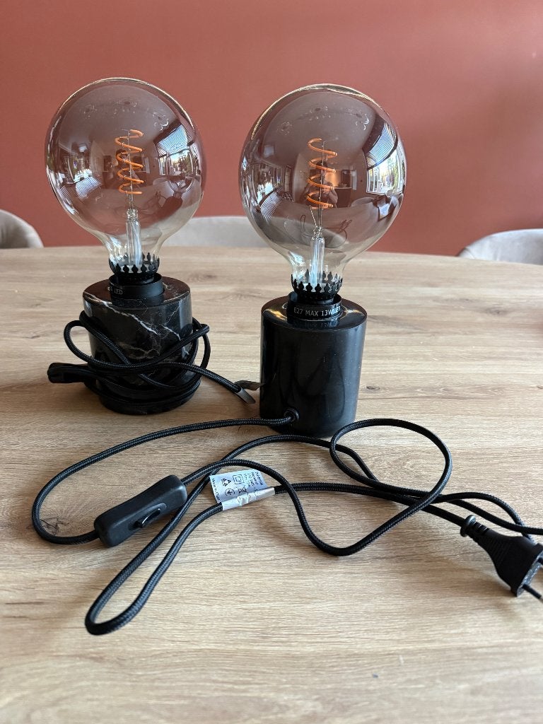 Nachtlampen marmer zwart, Nachtlamp, Nieuw, Zwart, IKEA