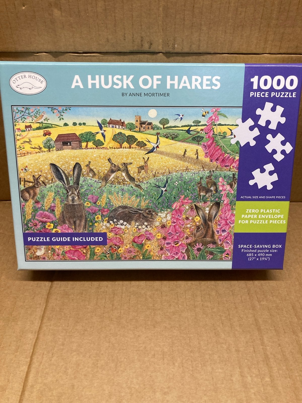 Otter House 'A Husk of Hares' Legpuzzel 1000 stukjes, Ophalen of Verzenden, 500 t/m 1500 stukjes, Nieuw, Legpuzzel