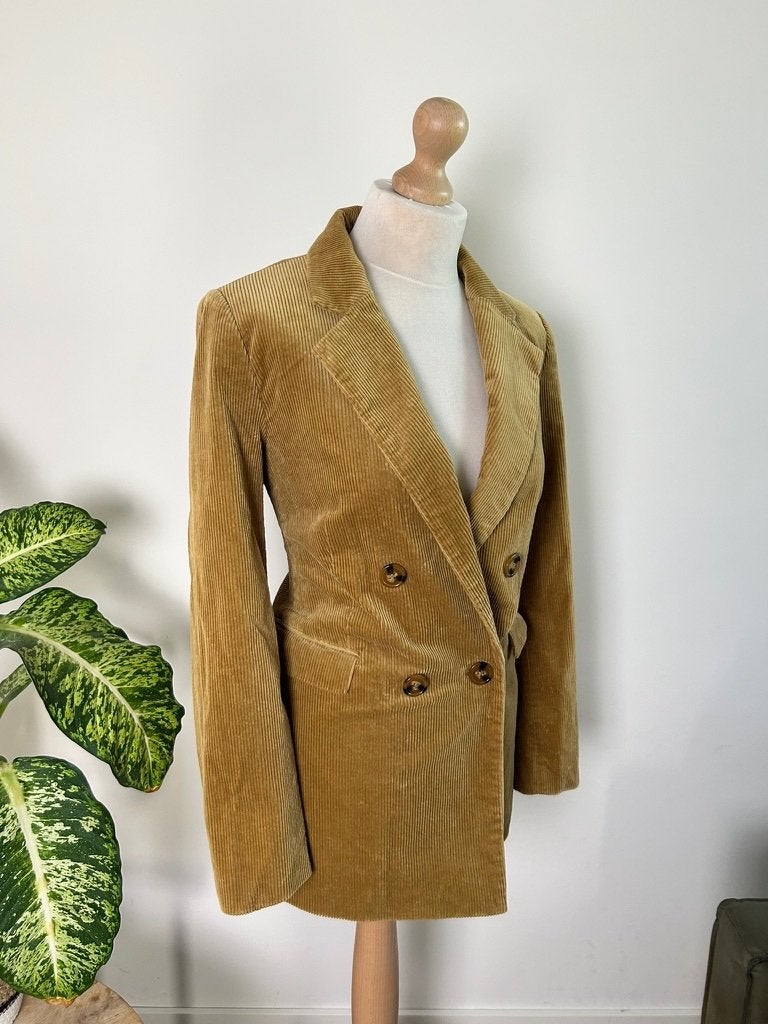 King Louie maat 40 Retro corduroy blazer colbert 3522, Kleding | Dames, Maat 38/40 (M), Geel, Ophalen of Verzenden, Zo goed als nieuw